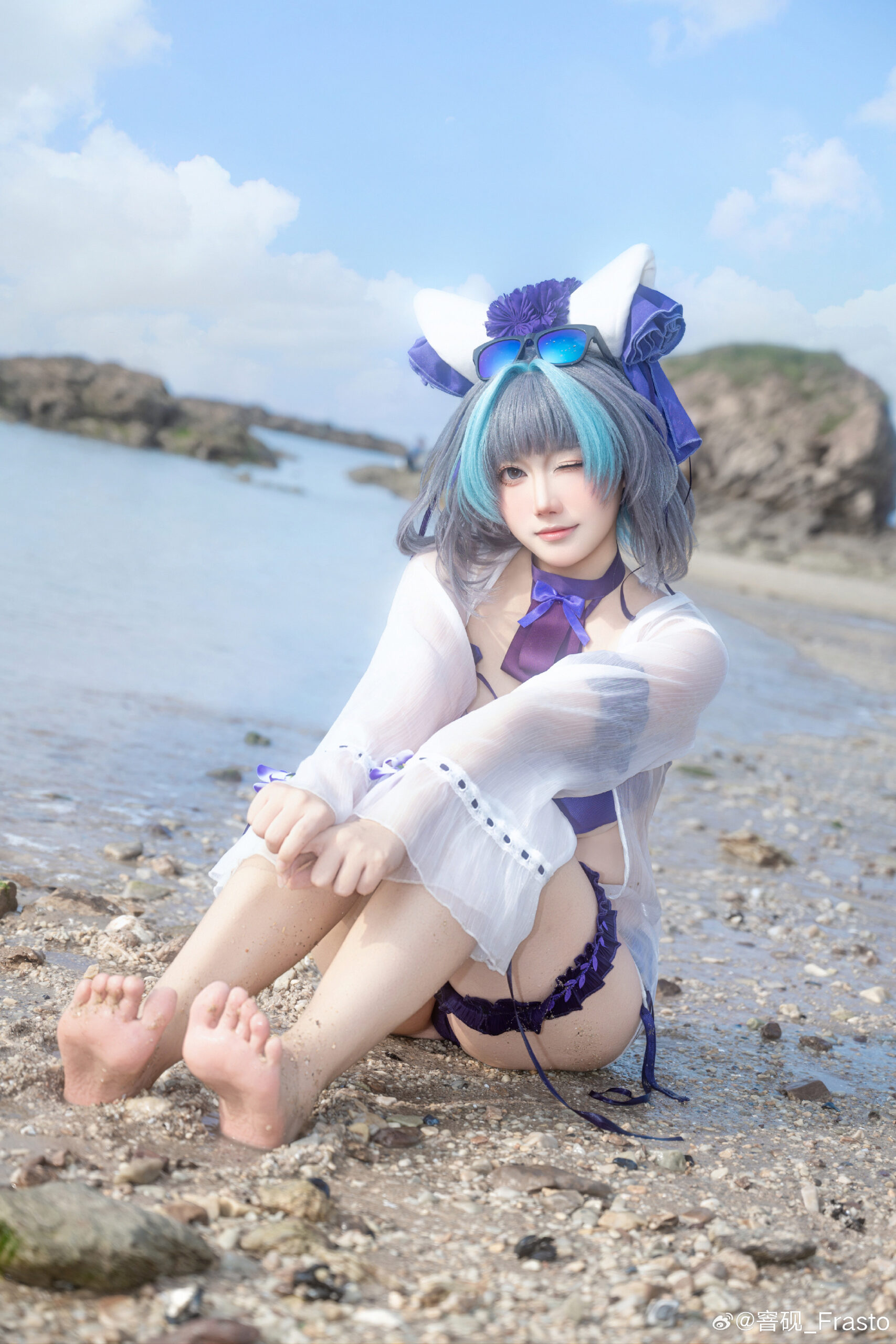 cosplay 夏日，海风，和你🌊 碧蓝航线 柴郡@窨砚_Frasto-阿呆博客